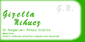 gizella mihucz business card